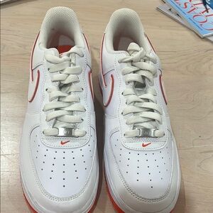 Nike White and Red Sneakers Classic Design ( Worn Once )